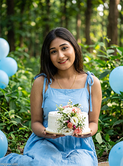 birthday DP AI prompt for girl