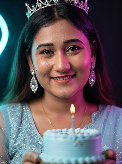 happy birthday AI prompt for girl