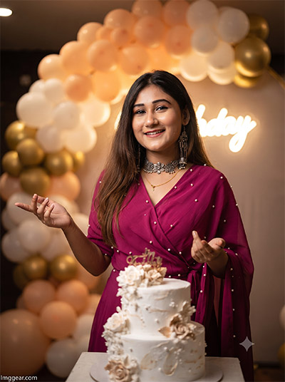happy birthday AI prompt for girl